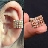 DAIIIBABYYY  -  1Pcs Zircon No Piercing Ear Cuff Earrings Earcuff Fake Cartilage Clip Earring Women Geometry Heart Star Ear Cuffs Jewelry Gifts