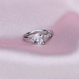 DAIIIBABYYY  -  1Pcs Fashion Star Heart CZ Nose/Lip/Ear Hoops Septum Hoop Nose Ring Crystal Piercing Ear Tragus Cartilage Earrings Body Jewelry