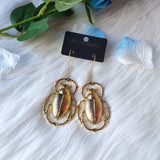 DAIIIBABYYY  -  Giant Golden Colour Scarab Beetle Earrings Insect Jewelry Fashion Long Novelty Big Dangle & Drop Women Gift Wholesale Trend