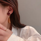 DAIIIBABYYY  -  New Brown Resin Drop Earrings Trend Elegant Earrings For Women Party Gift Fashion Jewelry Wholesale Oorbellen mujer