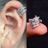 DAIIIBABYYY  -  1Pcs Zircon No Piercing Ear Cuff Earrings Earcuff Fake Cartilage Clip Earring Women Geometry Heart Star Ear Cuffs Jewelry Gifts