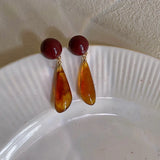 DAIIIBABYYY  -  New Brown Resin Drop Earrings Trend Elegant Earrings For Women Party Gift Fashion Jewelry Wholesale Oorbellen mujer