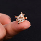 DAIIIBABYYY  -  1Pcs Zircon No Piercing Ear Cuff Earrings Earcuff Fake Cartilage Clip Earring Women Geometry Heart Star Ear Cuffs Jewelry Gifts