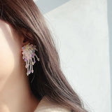 DAIIIBABYYY  -  Boho Colorful Jelly Bean Tassel Stud Earrings