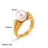 DAIIIBABYYY  -  Stylish 18K Gold Plated Stainless Steel Bowknot Imitation Pearl Drop Stud Earrings for Women Charm Bow Earring Party Gift