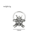 DAIIIBABYYY  -  Fashion Punk Stainless Steel Nose Ring Silver Color Gothic Insect Nose Rings For Women Men Body Cartilage Piercing Jewelry