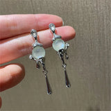DAIIIBABYYY  -  Irregular Metal Crystal Drop Earrings For Women Unique Design Personality Water Drop Opal Earrings Fashion Jewelry