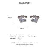 DAIIIBABYYY  -  Punk Snake C Shaped Ear Clip Earrings for Women Men Shiny Inlaid Zircon Without Piercing Earrings Ear Cuffs Party Jewelry