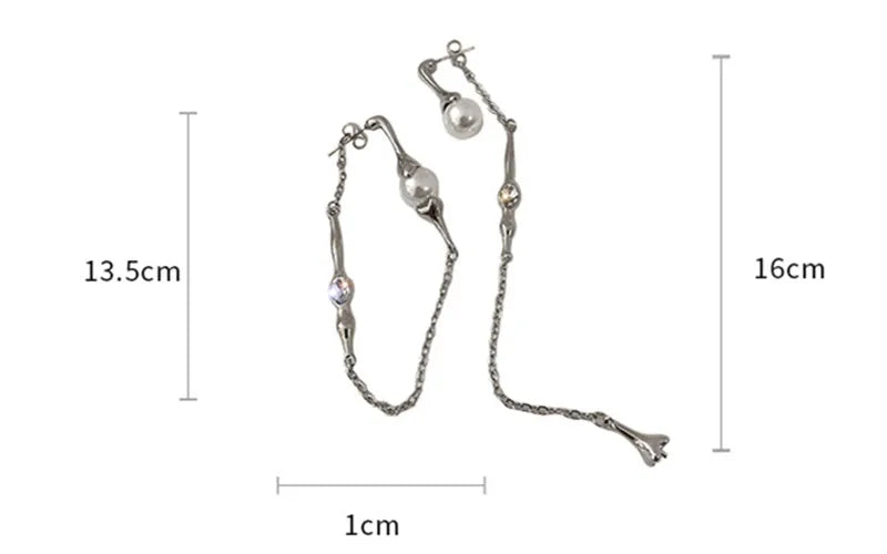 DAIIIBABYYY  -  Irregular Metal Crystal Drop Earrings For Women Unique Design Personality Water Drop Opal Earrings Fashion Jewelry