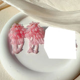 DAIIIBABYYY  -  Boho Colorful Jelly Bean Tassel Stud Earrings