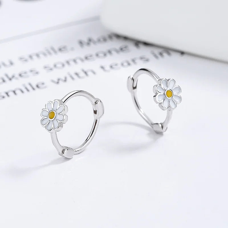 DAIIIBABYYY  -  Korean Sweet and Lovely Daisy Flower Earrings Women's Elegant Delicate Copper Earrings Holiday Party Jewellery Accessories