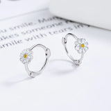 DAIIIBABYYY  -  Korean Sweet and Lovely Daisy Flower Earrings Women's Elegant Delicate Copper Earrings Holiday Party Jewellery Accessories