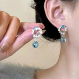 DAIIIBABYYY  -  Sweet Wind Round Earrings Ladies Tail Earrings Fashionable Commuting Personality Light Luxury Temperament Banquet Jewelry