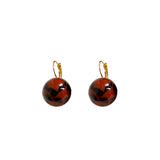 DAIIIBABYYY  -  Resin Leopard Print Ear Buckle Retro Earrings Wholesale for Women