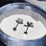 DAIIIBABYYY  -  One Piece Design Heart-shaped Love Wings Faux Fairy Wand Shape Earrings Women's New Trend Party Accessories Holiday Jewelry Gift
