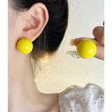 DAIIIBABYYY  -  Dopamine ball earrings for women new style explosive exaggerated earrings