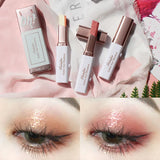 Daiiibabyyy Double Color Glitter Eye shadow Stick Pencil Eyeshadow Makeup Waterproof Bicolor Shimmer Cosmetics Beauty Makeup Tool