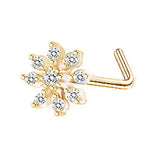 DAIIIBABYYY  -  1PC Stainless Steel Small Nose Rings Crystal Zircon Butterfly Flower Heart Nose Studs 20G Body Piercing Jewelry For Women Men
