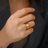 DAIIIBABYYY  -  Geometric Rhombus Ring Stainless Steel Minimalist Women Rings Fashion Jewelry 2024 Valentine's Day Gift for Lover