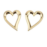 Daiiibabyyy Heart Shape Metal Earrings European And American Style Personality Fashion Stud Earrings Ms Girl Travel Wedding Accessories