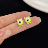 DAIIIBABYYY  -  Cute Green Blue Evil Monster Eyes Stud Earrings Women Kids Halloween Animal Rabbit Big Eyes Goth Cross Earring Jewelry