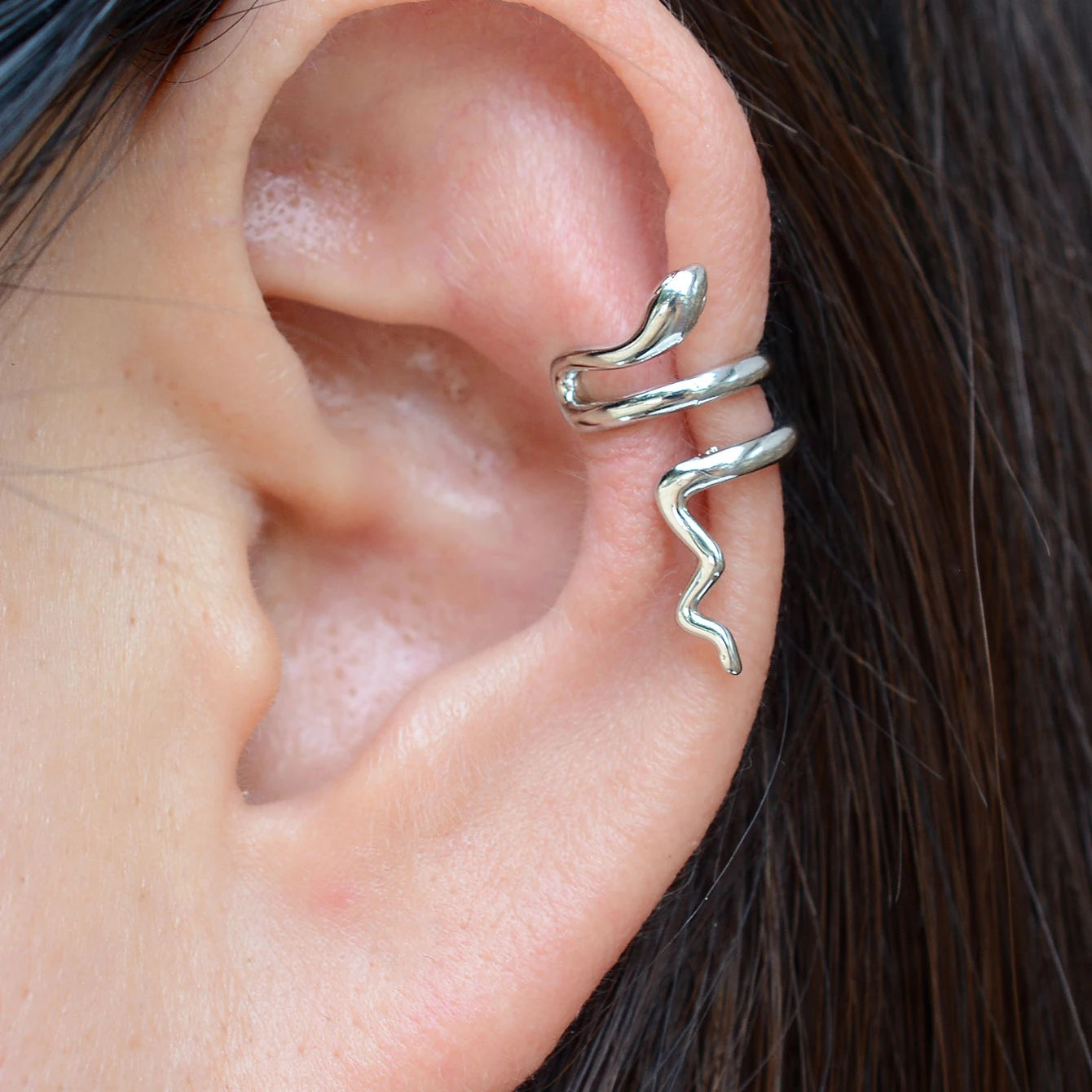 DAIIIBABYYY  -  Punk Animals Clip Earrings for Women Man Exquisite Snake Fake Piercing Ear Cuff Without Holes Faux Clip on Earcuff Earrings