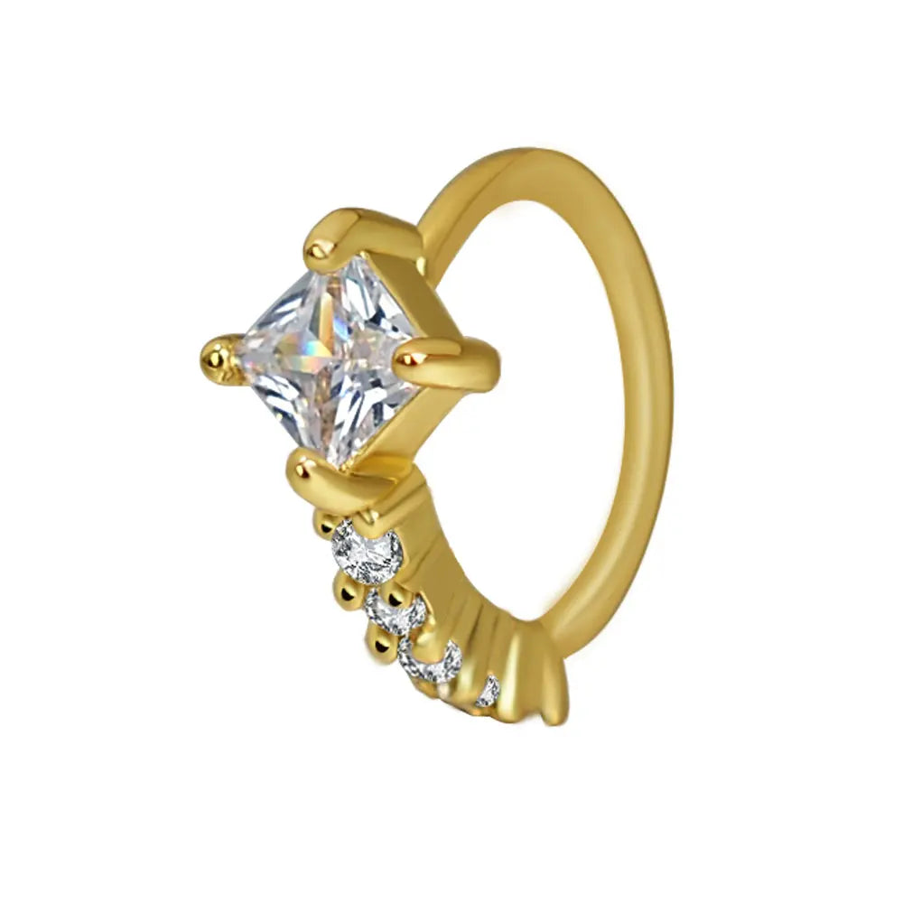 DAIIIBABYYY  -  1Pcs Fashion Star Heart CZ Nose/Lip/Ear Hoops Septum Hoop Nose Ring Crystal Piercing Ear Tragus Cartilage Earrings Body Jewelry