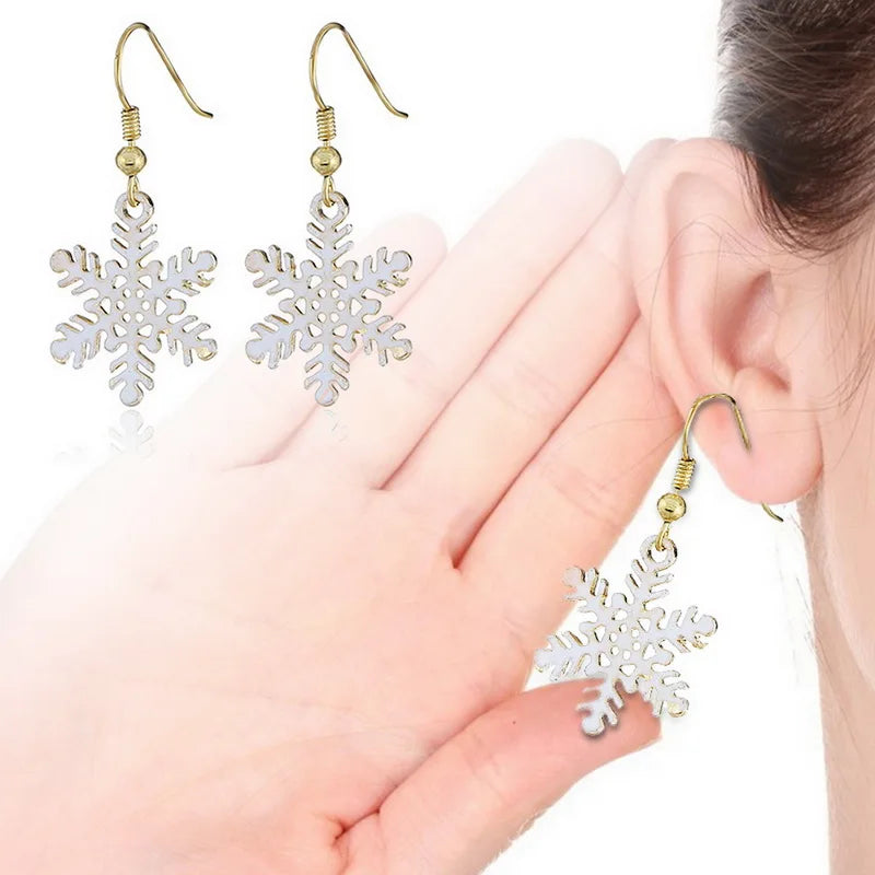 DAIIIBABYYY  -  Christmas Tree Santa Claus Drop Earrings Women Fashion Zircon Snowflakes Snowman Earring Jewelry Girlfriends Xmas Gifts