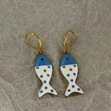 Daiiibabyyy  Summer Colorful Tropical Fish Stainless Steel Hoop Earrings