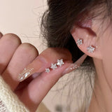 DAIIIBABYYY  -  4/5/6mm Mini Zircon Crystal Star Stud Earrings for Women Simple Cute Sleeping Without Wearing Teen Ear Pierced Jewelry Gifts