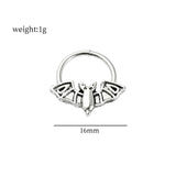 DAIIIBABYYY  -  Fashion Punk Stainless Steel Nose Ring Silver Color Gothic Insect Nose Rings For Women Men Body Cartilage Piercing Jewelry