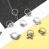 DAIIIBABYYY  -  Fashion Punk Stainless Steel Nose Ring Silver Color Gothic Insect Nose Rings For Women Men Body Cartilage Piercing Jewelry
