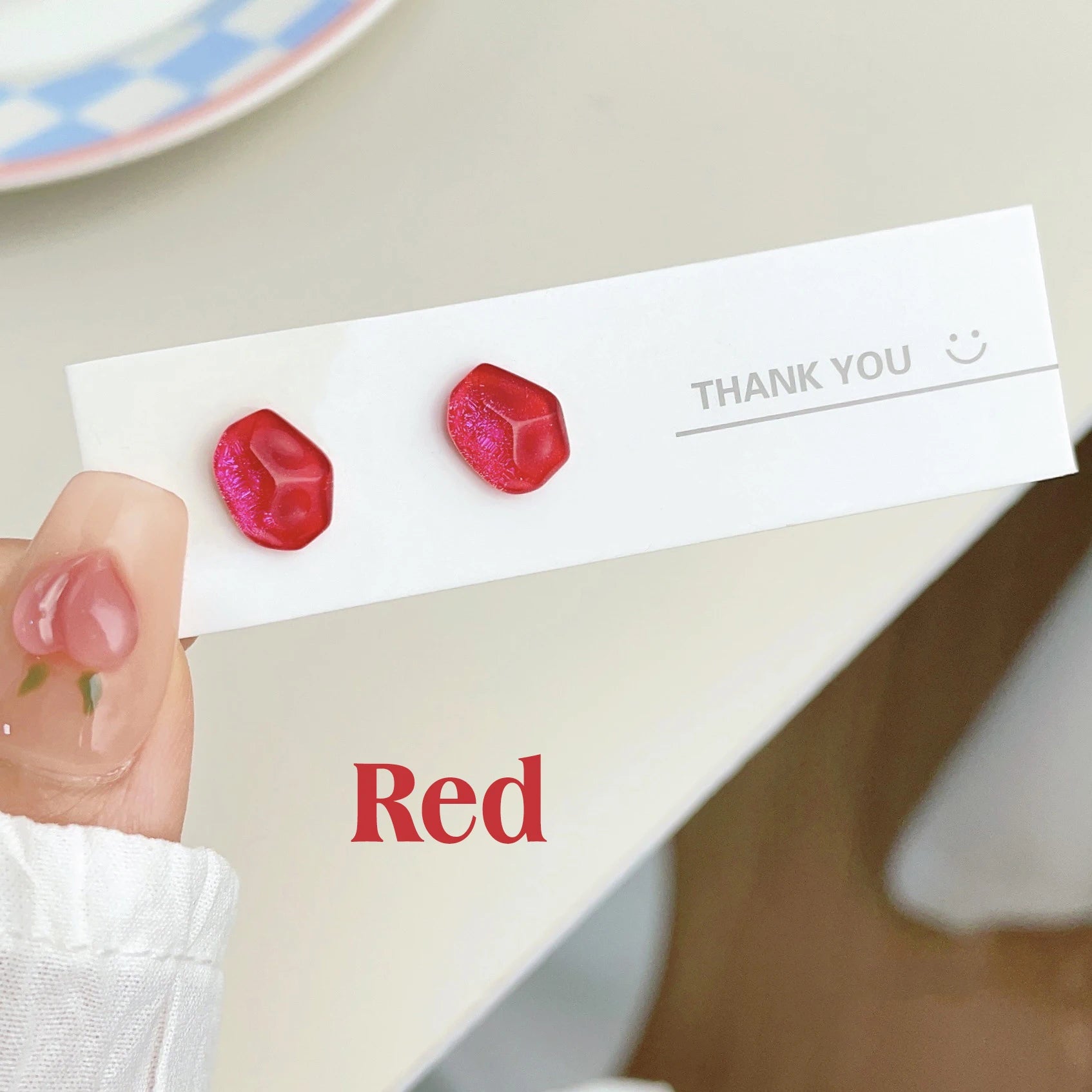 DAIIIBABYYY  -  Y2K Colorful Shiny Heart Stone Butterfly Shape Stud Earring Set Women Korean Fashion A Week Earrings Jewelry Party Gift