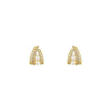 DAIIIBABYYY  -  New Arrival French Light Luxury Zircon Lace Pearl Stud Earrings Fashion Women Geometric Crystal Jewelry Party Gifts