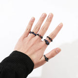 DAIIIBABYYY  -  Gothic Style Metal Set Rings Fashion Jewelry Open Ring for Men Jewelry Trendy Finger Ring Women Accessories Friend Gifts