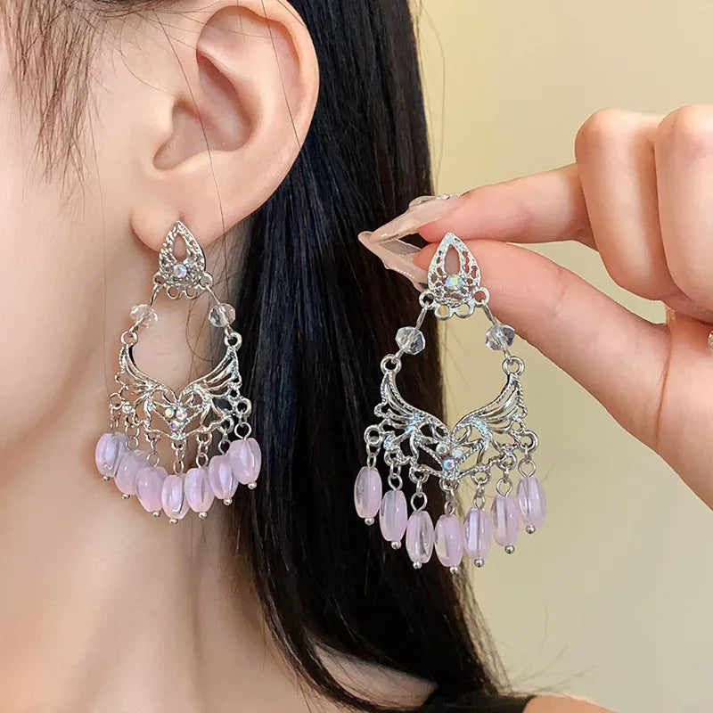 DAIIIBABYYY  -  Love resin earrings European and American fashion luxury earrings