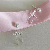 DAIIIBABYYY  -  Design Sweet Cool Style Bow Knot Earrings for Women Simple Korean Bow Earings Piercing Elegant Y2K Jewelry Gifts Dropshipping