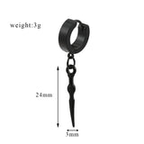 DAIIIBABYYY  -  Fashion Gothic Small Hoop Earrings Set Alloy Korean Style Earrings to Gift Ears Piercing Jewelry Men Accessories for Women