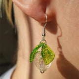 DAIIIBABYYY  -  Pink Strawberry Drop Earrings jewelry Handmade