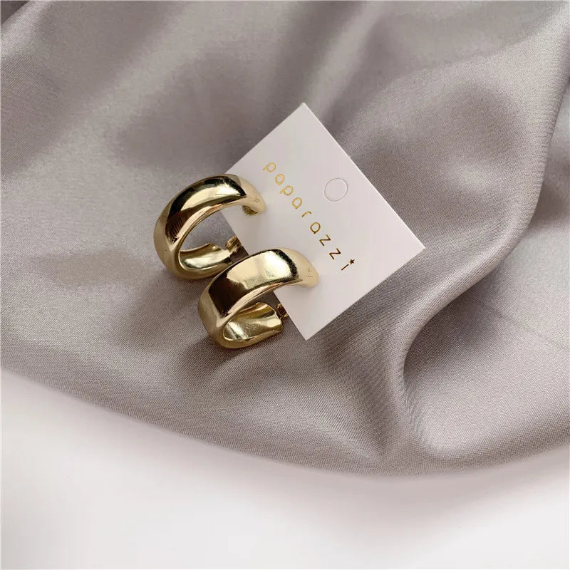 DAIIIBABYYY  -  Korean New Simple Temperament Circle Earrings Fashion Small Versatile Earrings Women's Jewelry