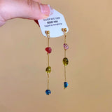 DAIIIBABYYY  -  Geometric long earrings niche simple design tassel earrings