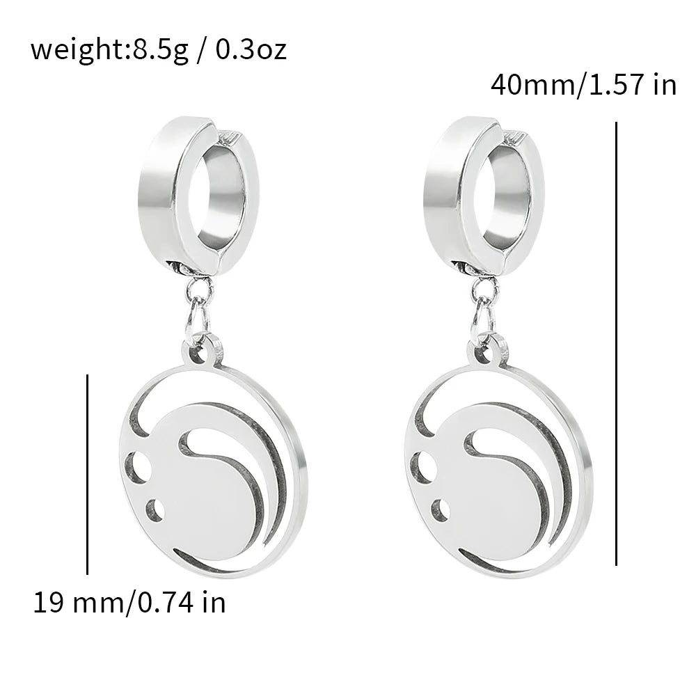 DAIIIBABYYY  -  Genshin Impact Earrings Stainless Steel Jewelry God's Eye Pyro Hydro Anemo Electro Dengro Cyro Geo Element Anime Peripheral