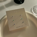 DAIIIBABYYY  -  Elegant Shiny Rhinestone Colorful Earrings Set for Women Wedding Jewelry Gift Girls Fashion Charm Zircon Stud Earing