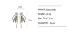 DAIIIBABYYY  -  Light Luxury Sweet Glass Crystal Flower Leaf Tassel Dangle Earrings For Women Fashion Cute Sweet Jewelry Accessories Gifts