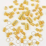 DAIIIBABYYY  -  85Pcs Hollow Out Hair Ring Dreadlocks Beads Hair Braid Rings Clips Dread Locks Hair Braiding Metal Cuffs Decoration/accessories
