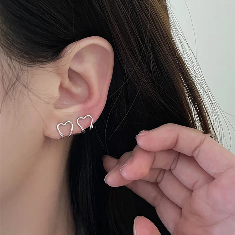 DAIIIBABYYY  -  3Pcs Minimalist Chain Clip Earrings for Women Star Ear Cuffs Simple Personalized Ear Bone Clip Y2K Accessories Trendy Jewelry