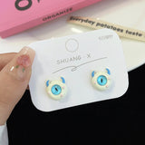 DAIIIBABYYY  -  Cute Green Blue Evil Monster Eyes Stud Earrings Women Kids Halloween Animal Rabbit Big Eyes Goth Cross Earring Jewelry