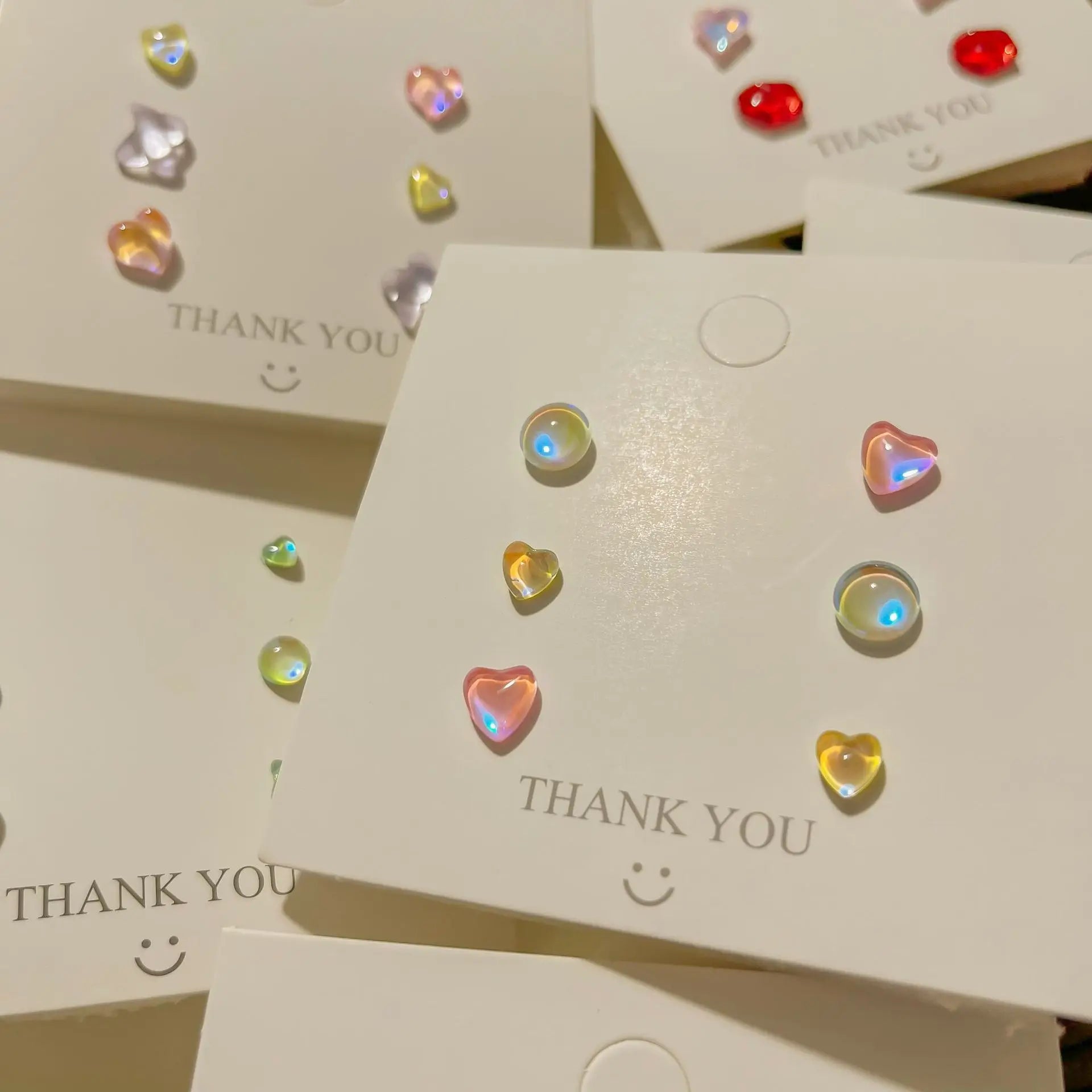 DAIIIBABYYY  -  Geometric Stud Earrings Set Women Laser Colorful Heart Round Butterfly Fish Tail Purple Earring Korean Fashion Jewelry