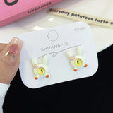 DAIIIBABYYY  -  Cute Green Blue Evil Monster Eyes Stud Earrings Women Kids Halloween Animal Rabbit Big Eyes Goth Cross Earring Jewelry