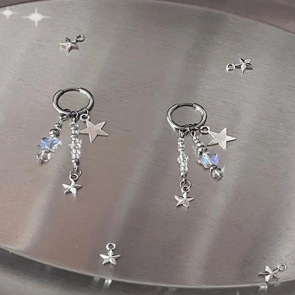 DAIIIBABYYY  -  New Y2K Irregular Pentagram Earrings Women's Sweet Cool Hottie Fashion Adjustable Tassel Earring Party Jewelry Gifts